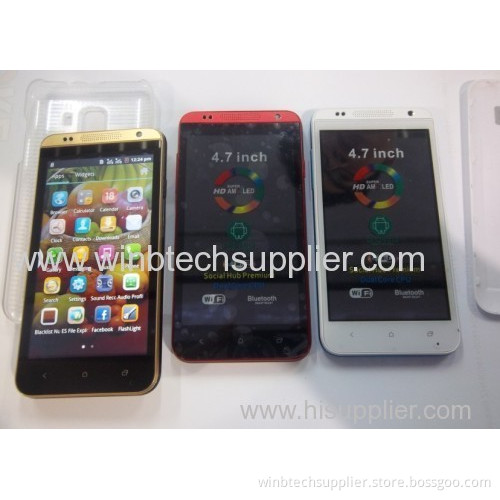 One M7 4.7inch Metal Silver Body Mtk6515 Single Core 800 X 480 3mp Camera Dual Sim 2g Smart Phone